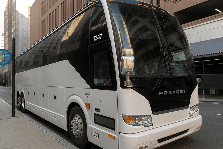 a Charter Bus Rental Alpharetta coach bus