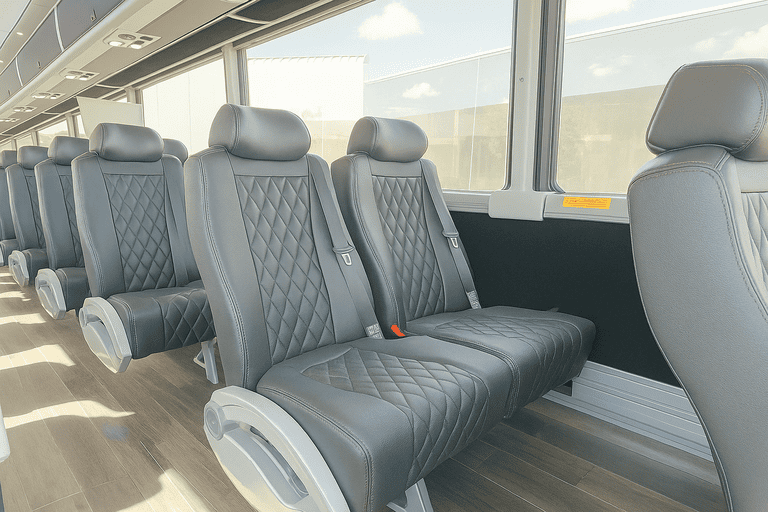 interior of Charter Bus Rental Alpharetta charter bus